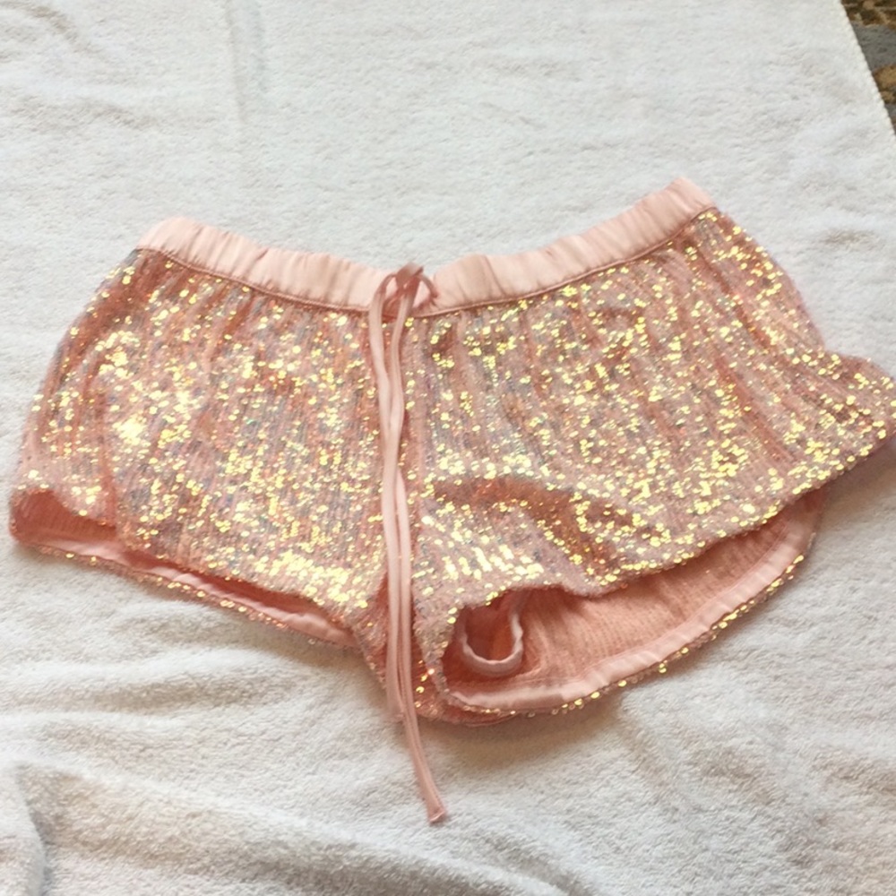 Victoria’s Secret light pink sequined shorts